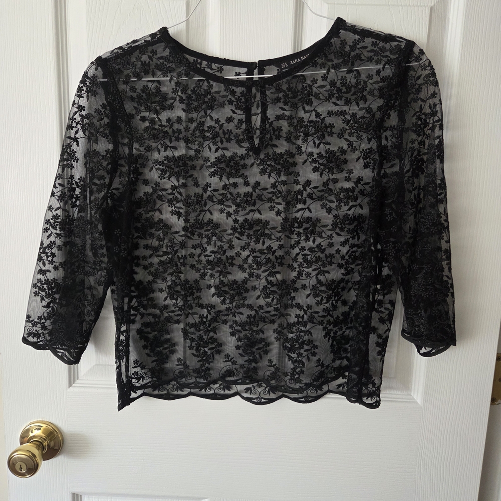 Black Lace Women's Top